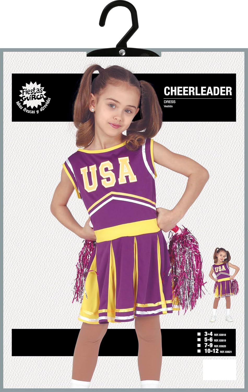 GUIRCA — Déguisement de Pom-Pom Girl Lila Fille L 10/12 ans – Image 6