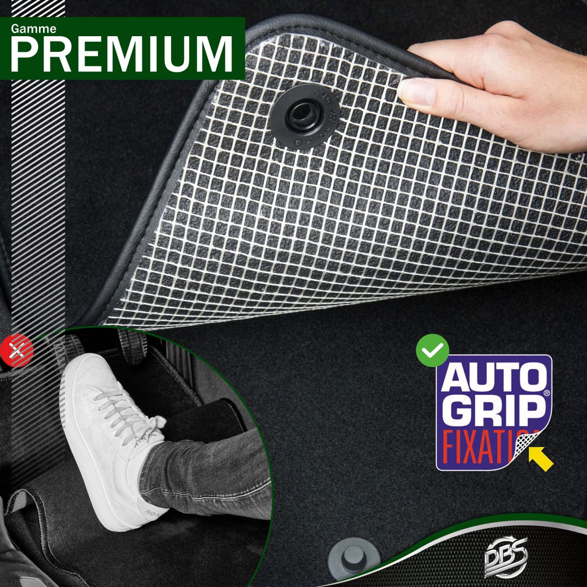 DBS — Tapis de voiture sur mesure Clio 3 3 pièces – Image 4