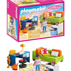 Playmobil 70209 Chambre d'enfant avec canapé-lit - Dollhouse - La Maison Traditionnelle - Chambre d'adolescente - pour aménager la Grande Maison - Dès 4 Ans