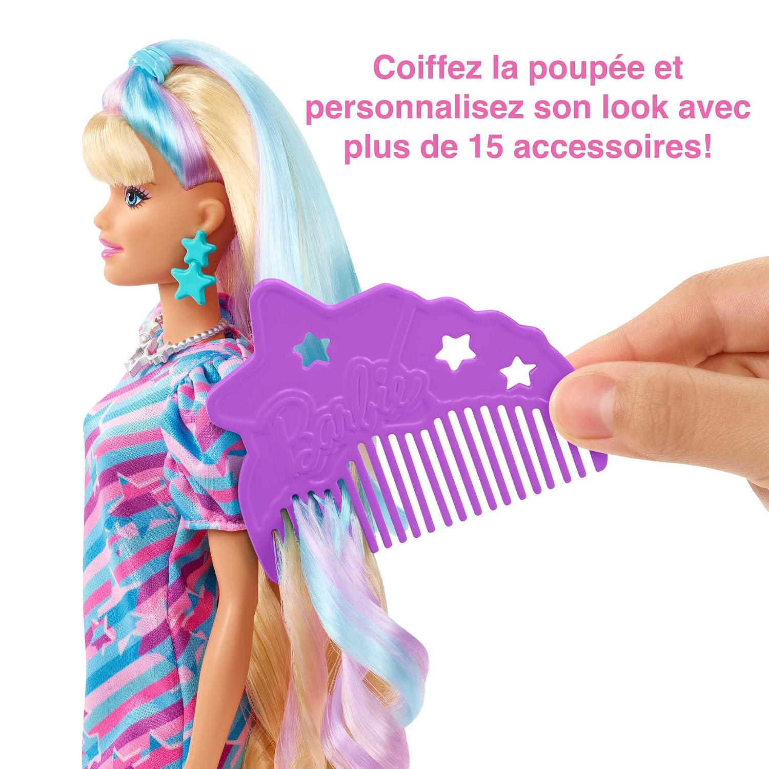 BARBIE Ultra Chevelure — Poupée thème étoiles 21,6 cm – Image 2
