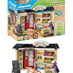 Playmobil 71250 Boutique de la Ferme - Country - La Vie à la Ferme - La Gamme Petite Ferme Comprend Plus de 80% de matériaux recyclés ou biosourcés en Moyenne - Dès 4 Ans