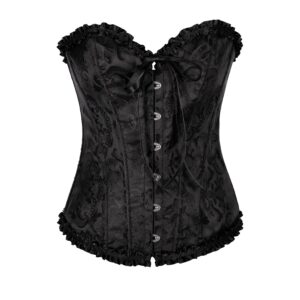 P'tit Clown - 24444 - Corset bustier à lacets - noir - adulte - L/XL