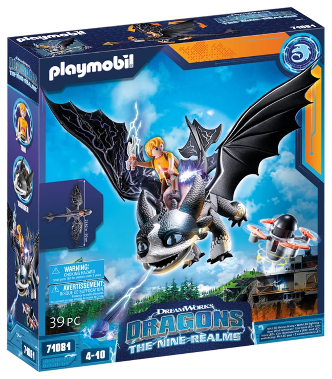 Playmobil 71081 Dragons Nine Realms: Thunder & Tom- Realms - Aventure héros