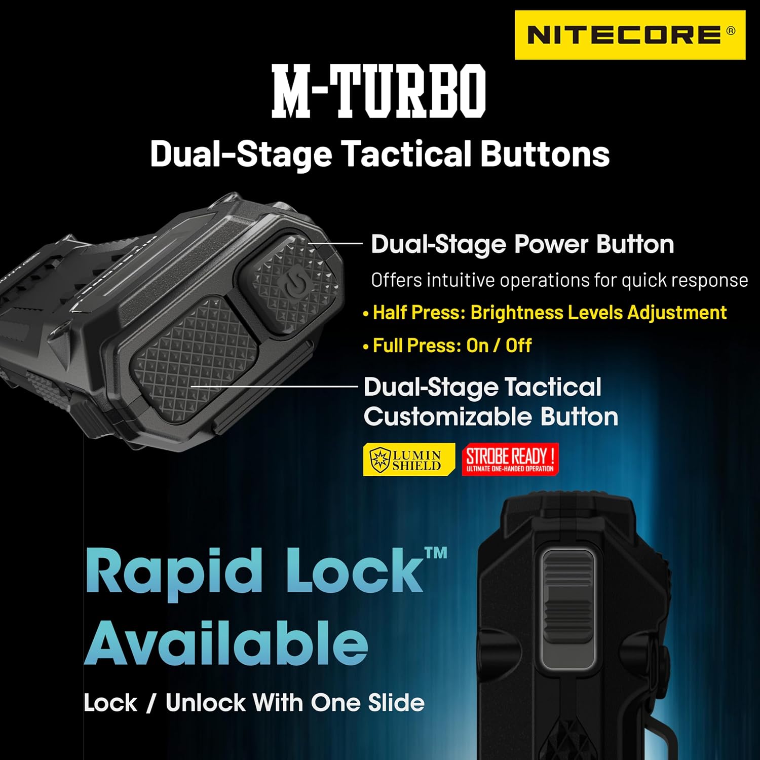 Nitecore EDC29 Lampe torche EDC ultra fine haute performance 6500 lumens avec porte-clés rétractable, Noir – Image 4