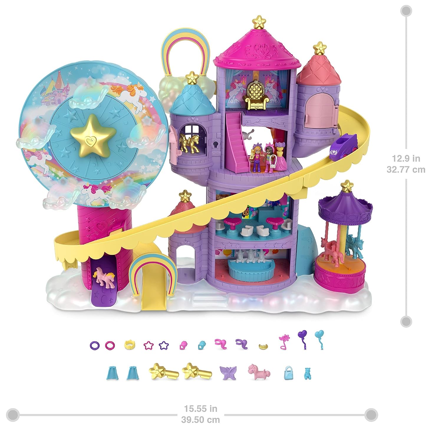 POLLY POCKET — Playset Lunapark Arc-en-Ciel 25 Surprises – Image 2