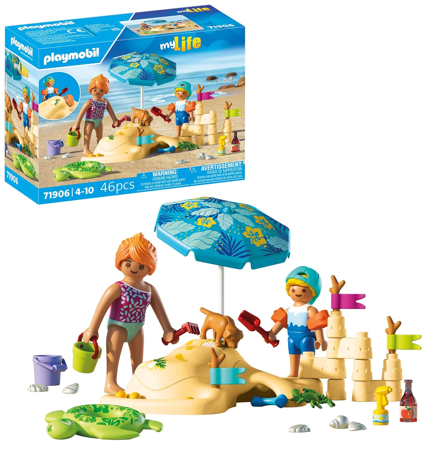 Playmobil | Vacation on The Beach | Plaisir en Famille à la Plage | Jouet à partir de 4 Ans | Cadeau pour Enfants | Stimule la créativité | Aventure à la Plage avec Figurines & Accessoires | 71906