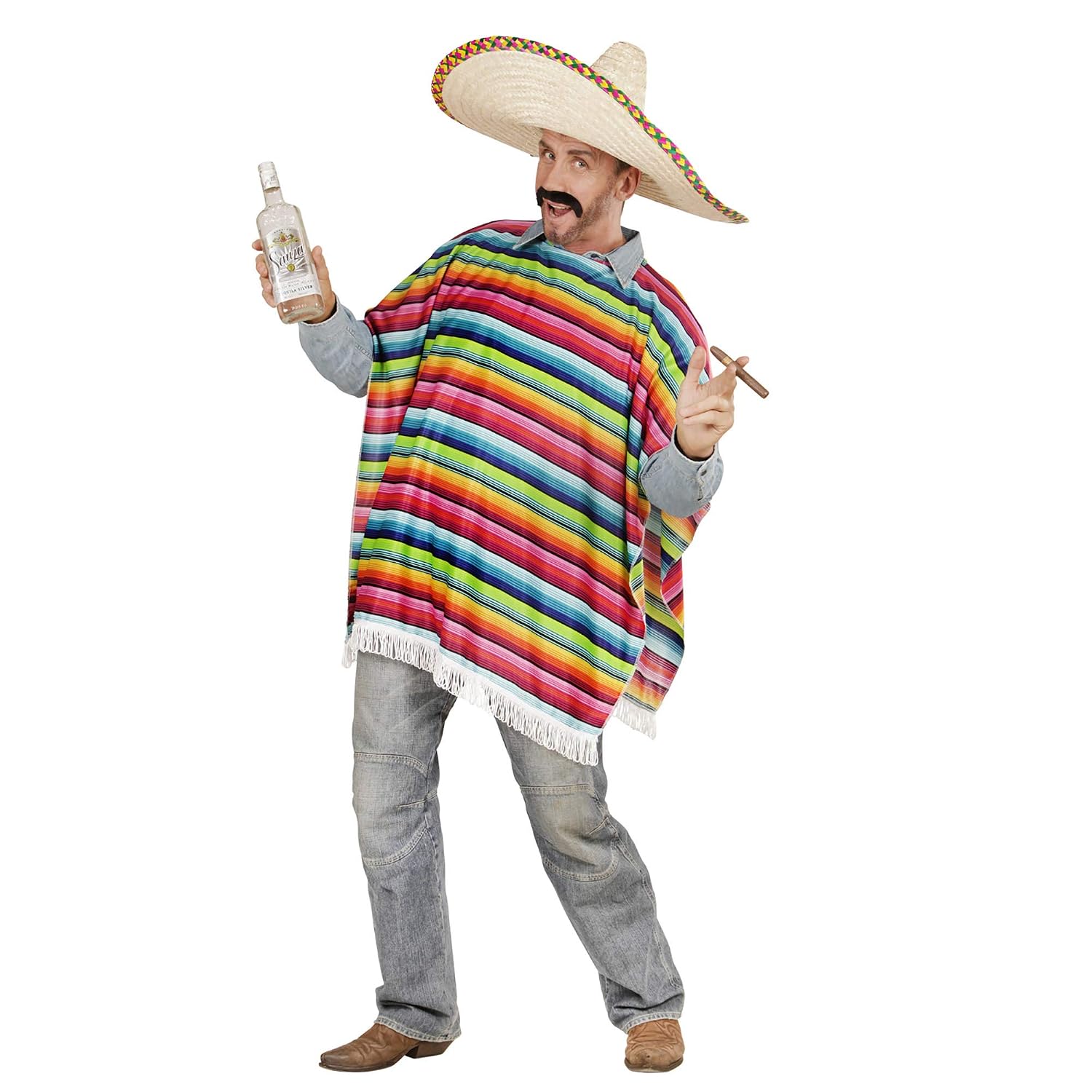 WIDMANN MILANO PARTY FASHION — Poncho mexicain adulte taille unique – Image 3