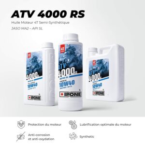 Alternative view of IPONE ATV 4000 RS — Huile moteur 4T 10W40 2L