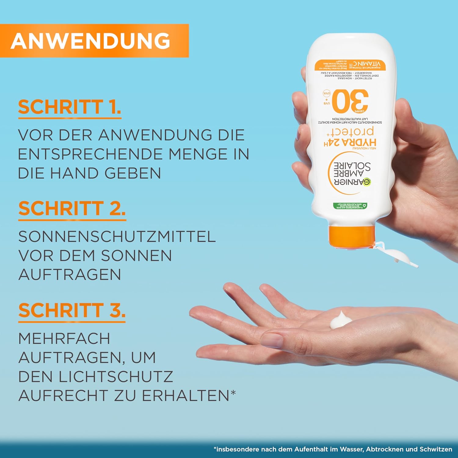 GARNIER Ambre Solaire Hydra Protect+ — Lait solaire SPF 30 175 ml – Image 3