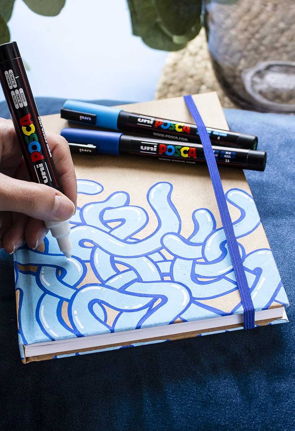 Posca 153544382 Lot de 8 Marqueur peinture avec encre à base d'eau et pointe fine, 1 mm – Image 5