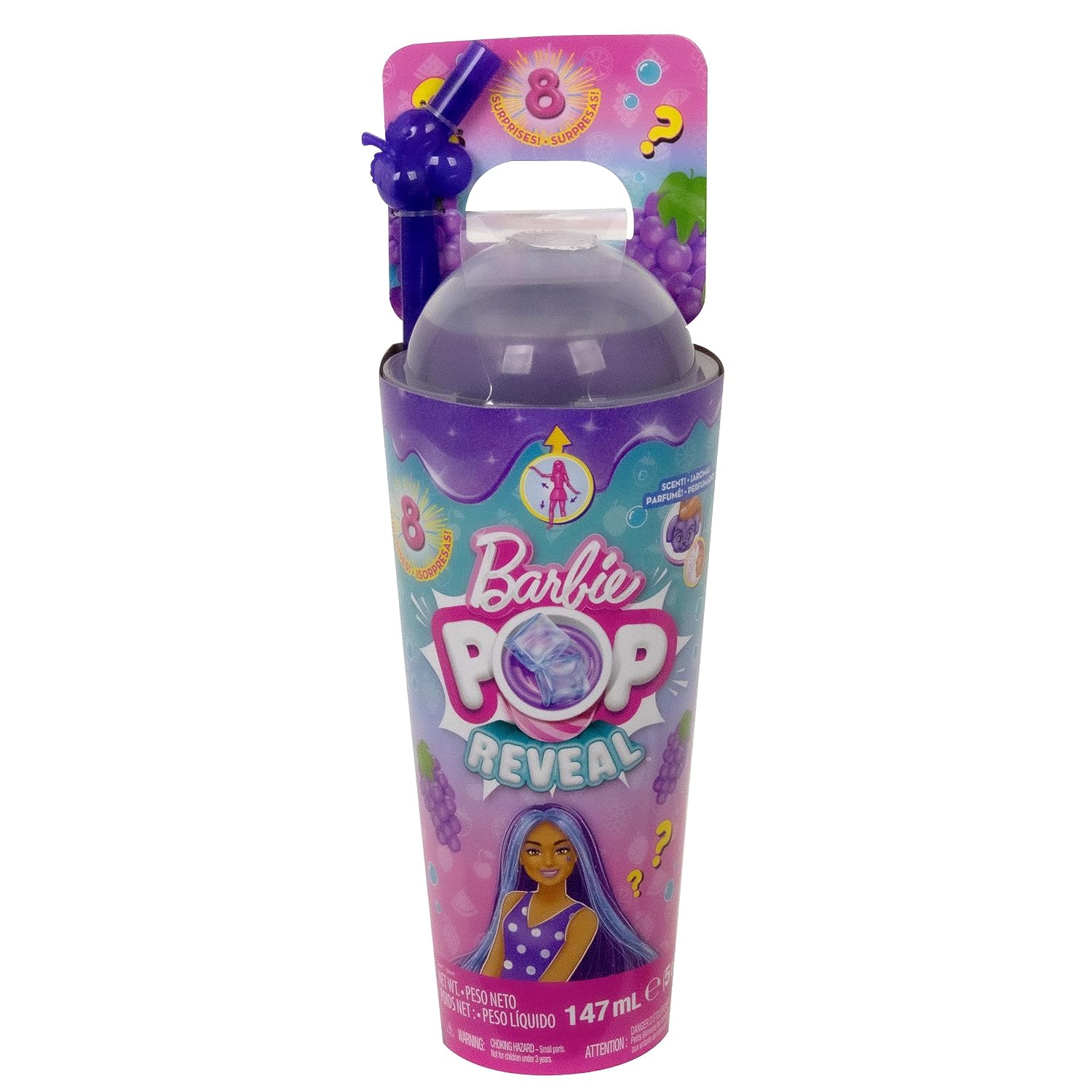BARBIE Pop Reveal Fruit — Poupée Parfumée Raisin Pétillant – Image 6