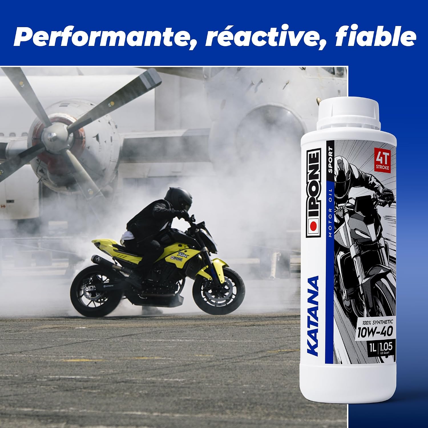 IPONE Full Power Katana — Huile Moteur Moto 4T 10W40 1L – Image 3