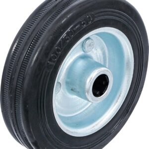 BGS Diy 80959 | Roue pleine en caoutchouc | Jantes en acier | Ø 100 mm