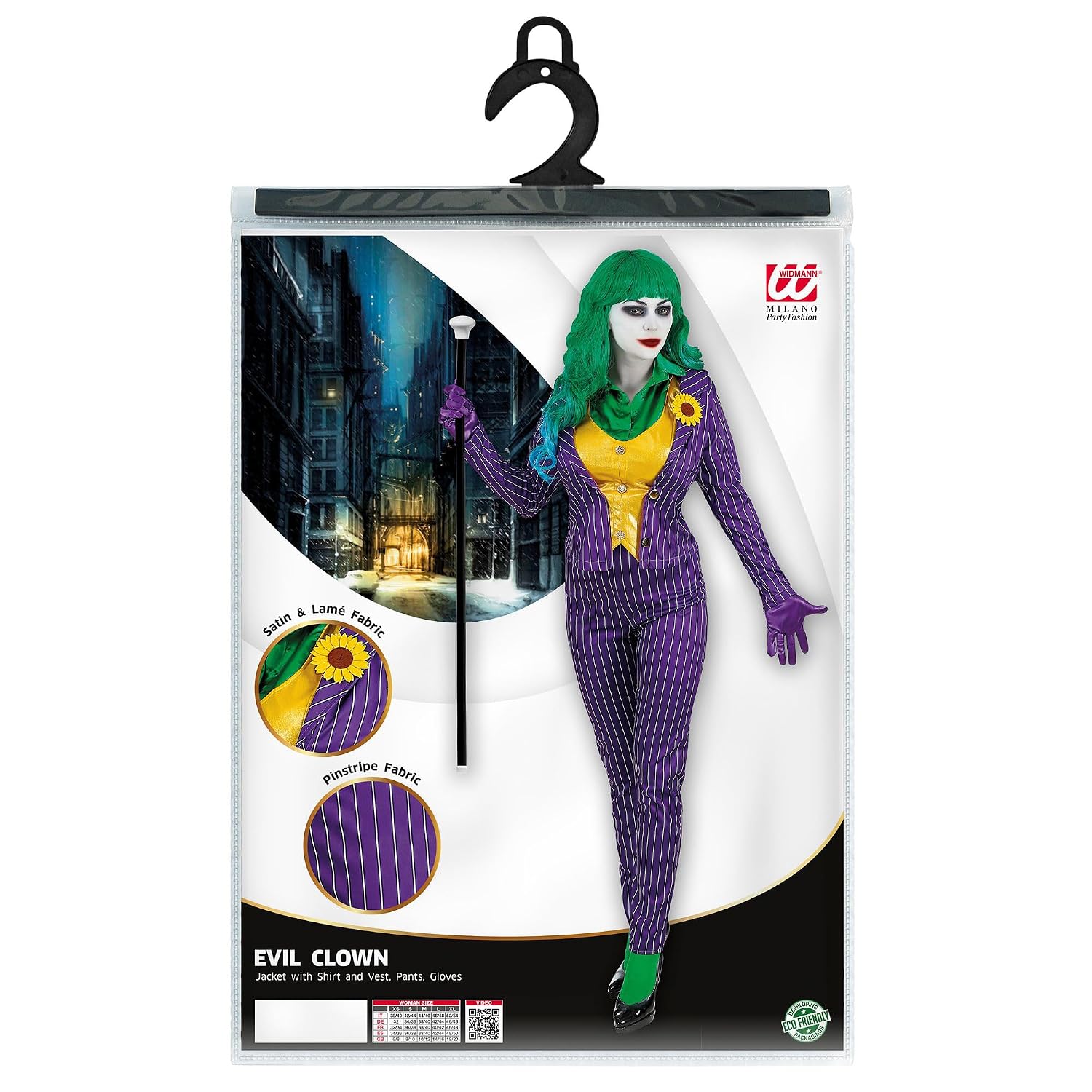 WIDMANN Evil Clown — Déguisement Halloween taille M – Image 4