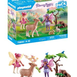 Playmobil | Fairies | Fées avec Animaux de la forêt | Jouet féerique | Jouet pour Enfants à partir de 4 Ans | 71800