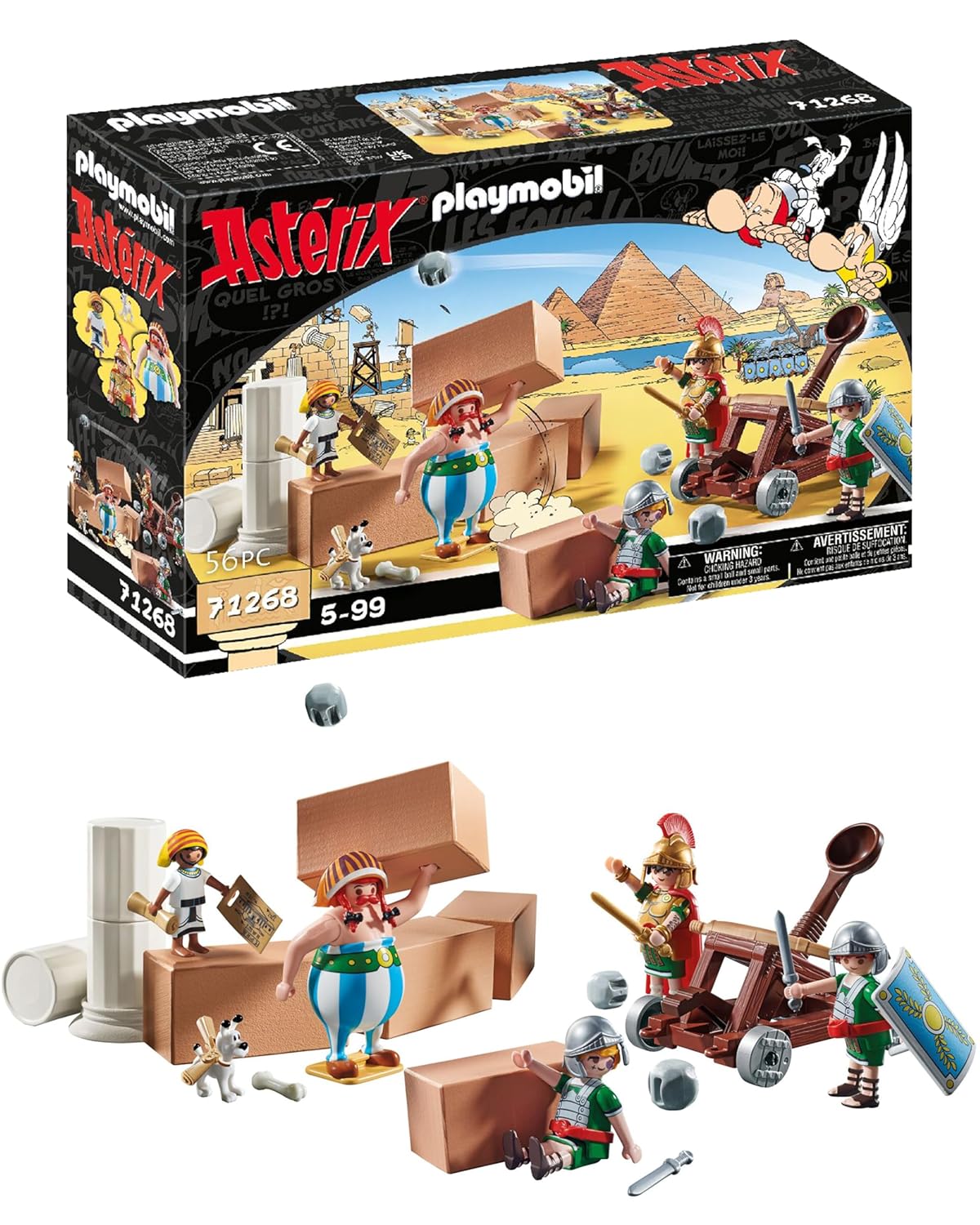 Playmobil 71268 Astérix : Numérobis et la Bataille du Palais - avec Cinq Personnages et des Accessoires - Les Aventures d'Obélix - Histoire & Imaginaire - Dès 5 Ans