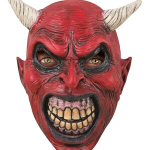 P'tit Clown Masque intégral en latex pour adulte, parfait pour Halloween (Diable)