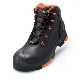 Uvex 2 chaussures de travail - Bottes de sécurité S3 SRC ESD - Orange-Noir - Largeur 12 / Wide - taille, Größe:39