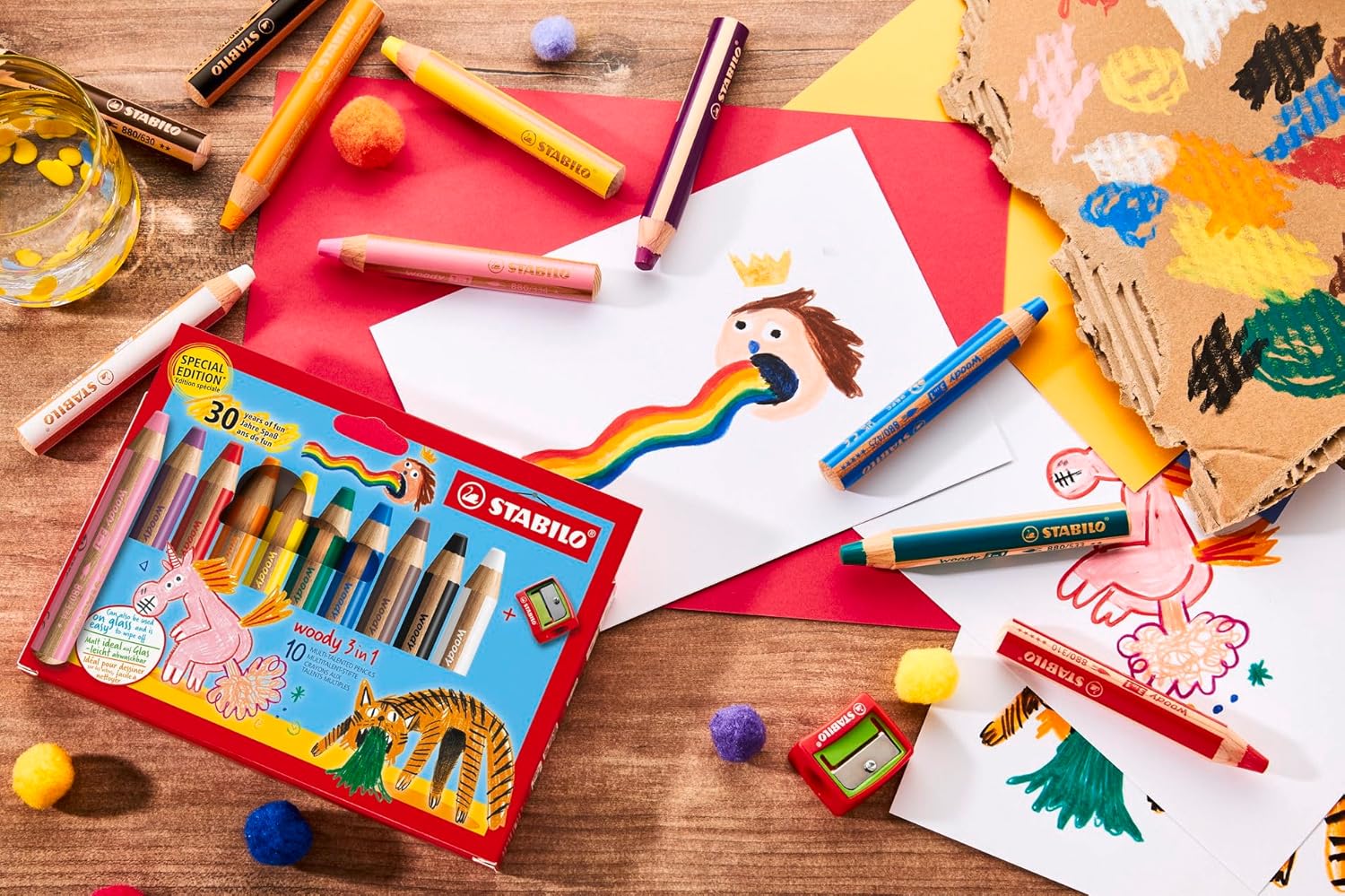 STABILO woody 3-in-1 — Étui de 10 Crayons + Taille-crayon – Image 4