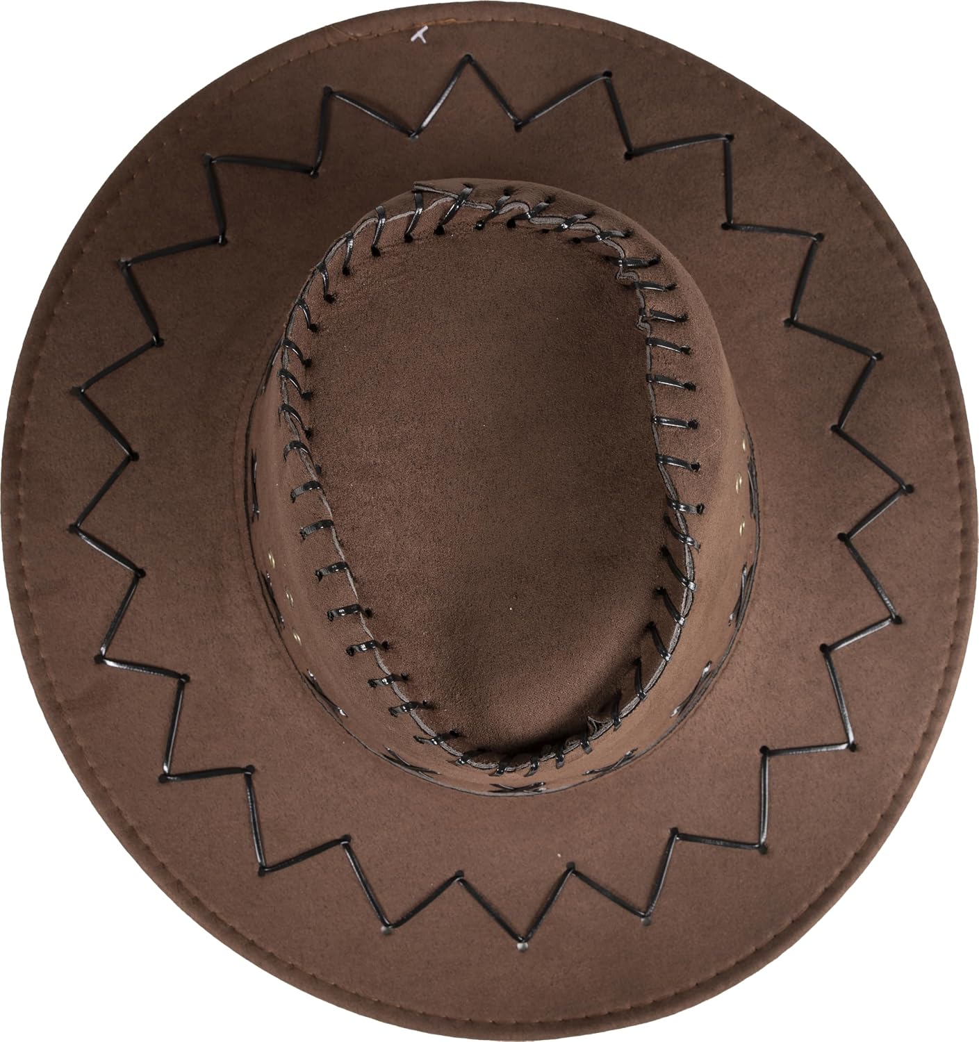 P'TIT CLOWN — Chapeau Cowboy Adulte imitation nubuck Marron foncé – Image 4