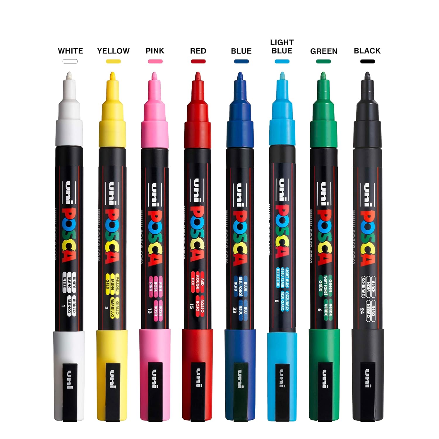 POSCA PC-3M — Set de 8 Marqueurs Pointe Fine – Image 2
