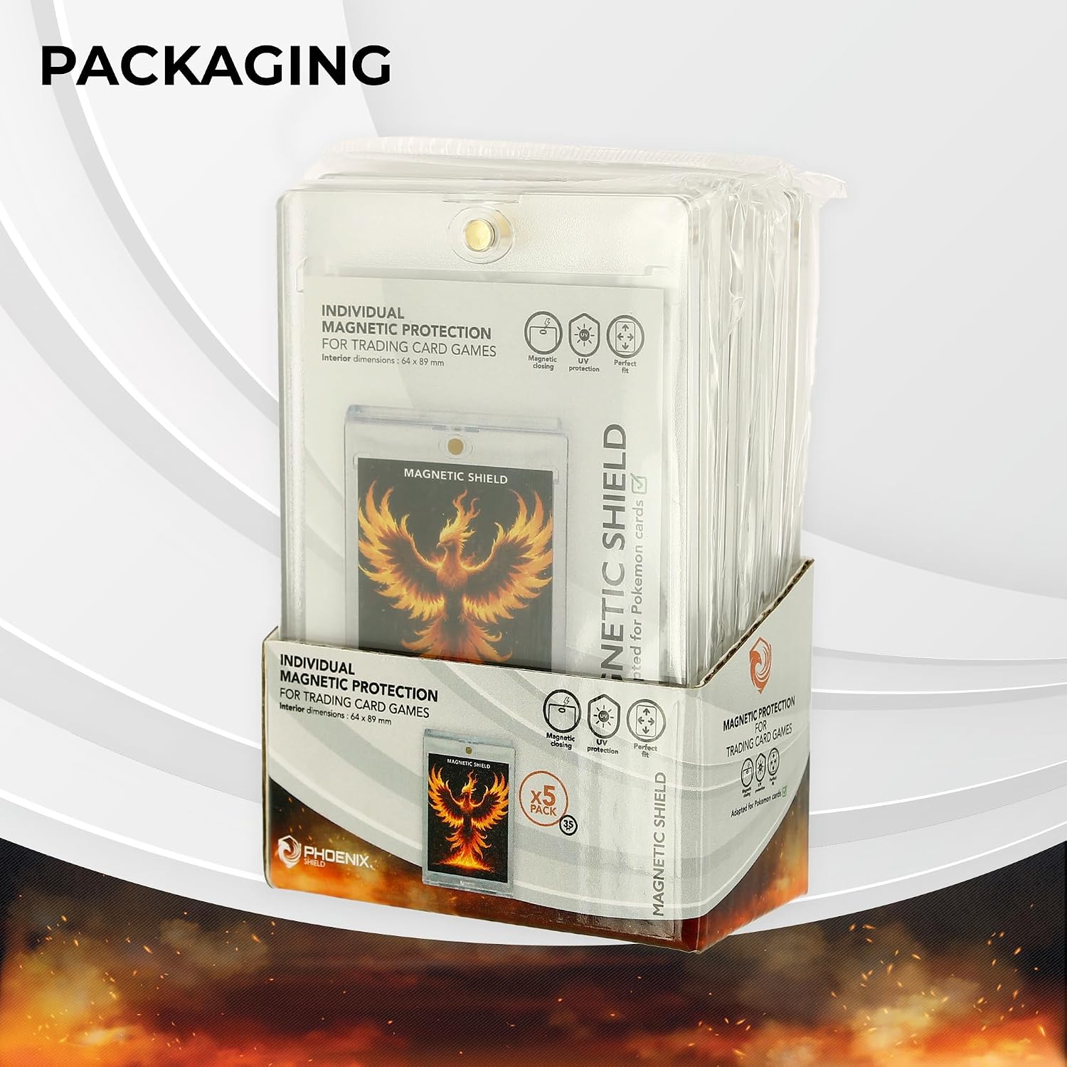 PHOENIX SHIELD — Pack de 5 protections magnétiques 35PT – Image 3