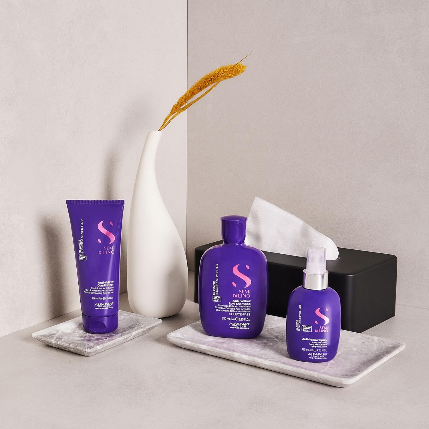 ALFAPARF MILANO Semi di Lino Blonde — Shampooing Anti-Jaune 250ml – Image 3