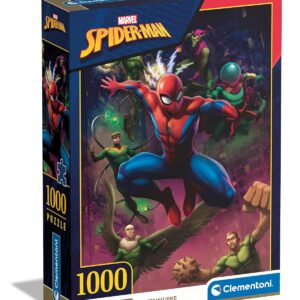 Clementoni | Marvel Spiderman Puzzle pour Adultes | 1000 Pièces | Illustration Haute Définition | Collection Super-Héros Marvel | Activité Détente et Concentration | Jeu Puzzle Marvel