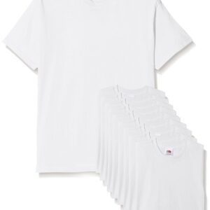 Fruit of the Loom Original T. T-Shirt, Blanc, XL (Lot de 10) Homme