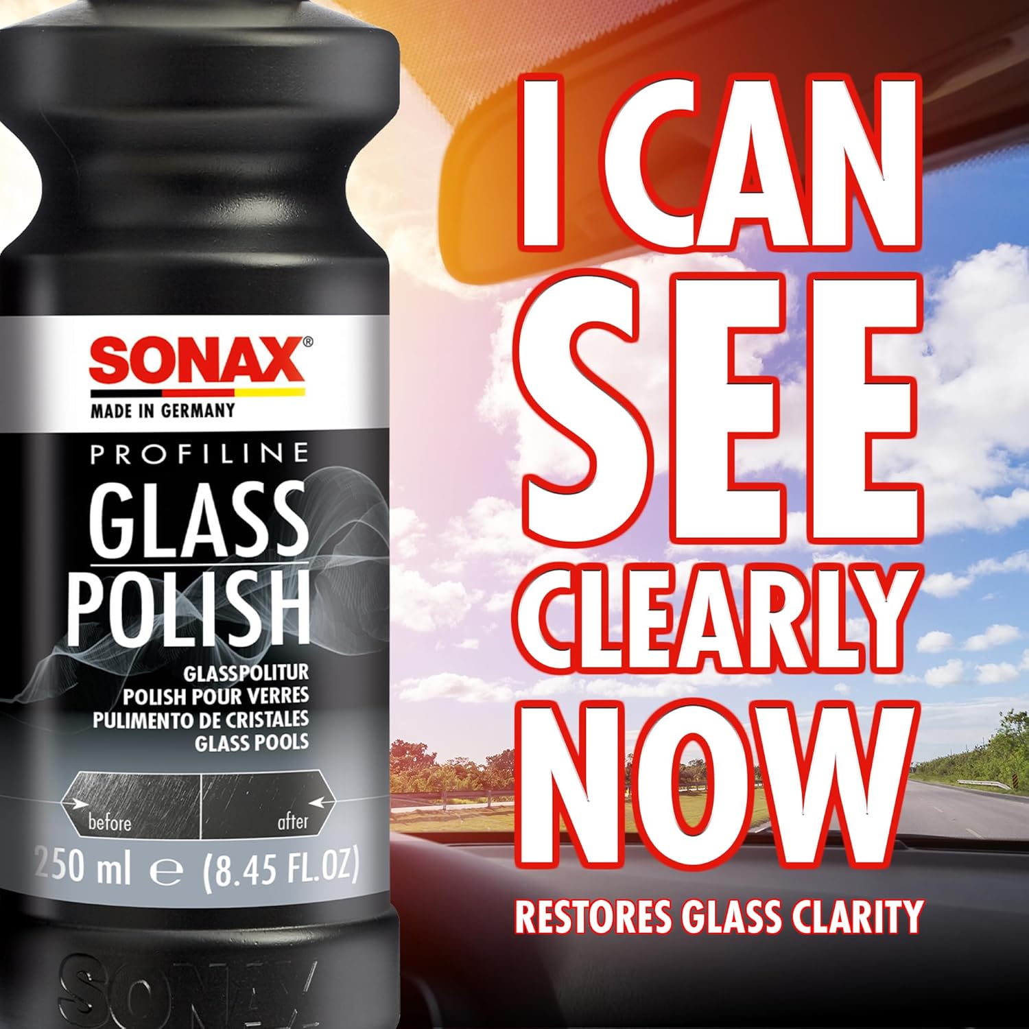 SONAX Profiline — Polish vitres 250 ml sans silicone – Image 3