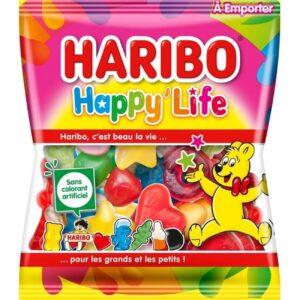 HARIBO - Happy Life - Assortiment De Bonbons Sans Colorants Artificiels - Sachets - 10 x 120 g