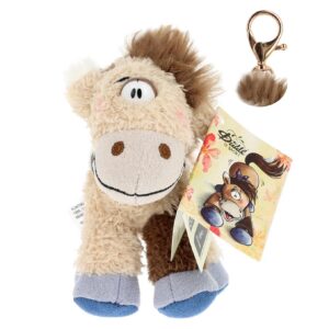 Diddl - Porte-clés Peluche Loupsily 12cm - Mini Peluche Cheval en Matière Recyclée - Accessoire Mignon Années 90 - Idée Cadeau Écoresponsable Enfant et Fan Nostalgique Collectionneur