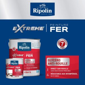 Alternative view of RIPOLIN — Peinture fer extérieur antirouille brillante 2L Blanc