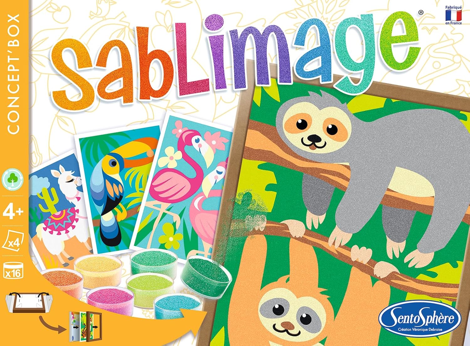 SENTOSPHÈRE Sablimage — Kit créatif 4 tableaux animaux – Image 2