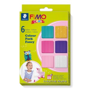 STAEDTLER - Fimo Kids Form&Play- Set "Fille" - 6 pains pâte à modeler 42 g assortis - 8032 02