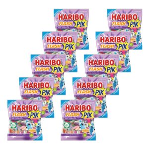 HARIBO - Flash PIK - Bonbons Piquants - Sans Colorants Artificiels - Sachets - 10 x 100 g