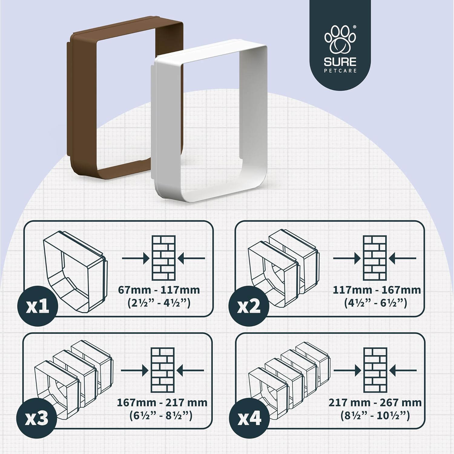 SURE PETCARE SureFlap — Extension de Tunnel pour Chatière Blanc – Image 2