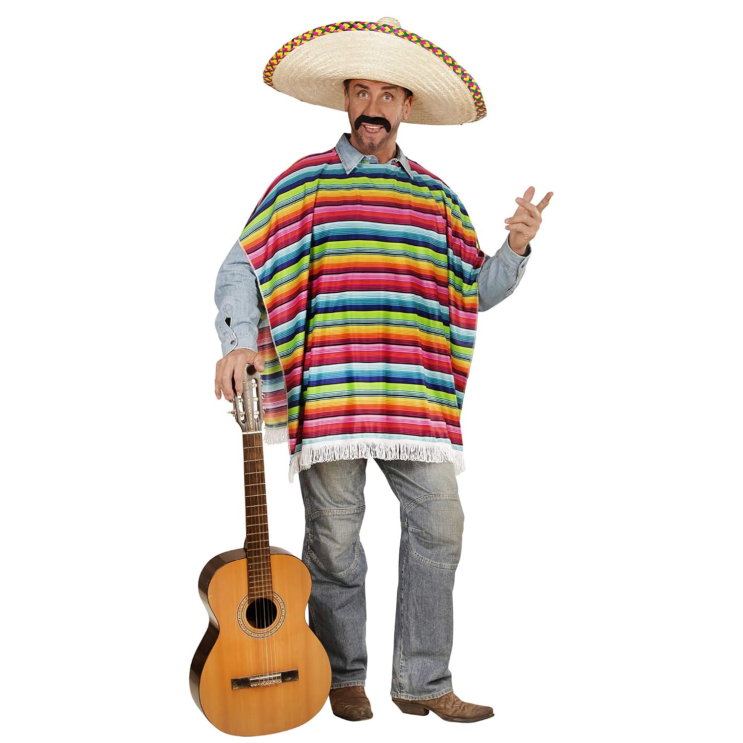 WIDMANN MILANO PARTY FASHION — Poncho mexicain adulte taille unique – Image 2