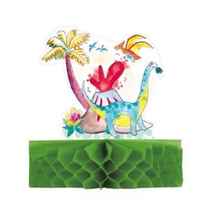 CAM ET LEON - Centre de Table - Parfait pour Décoration Anniversaire Enfant, Fêtes, Célébrations - Plusieurs Modèles - Papier - Multicolore (Dinosaures)