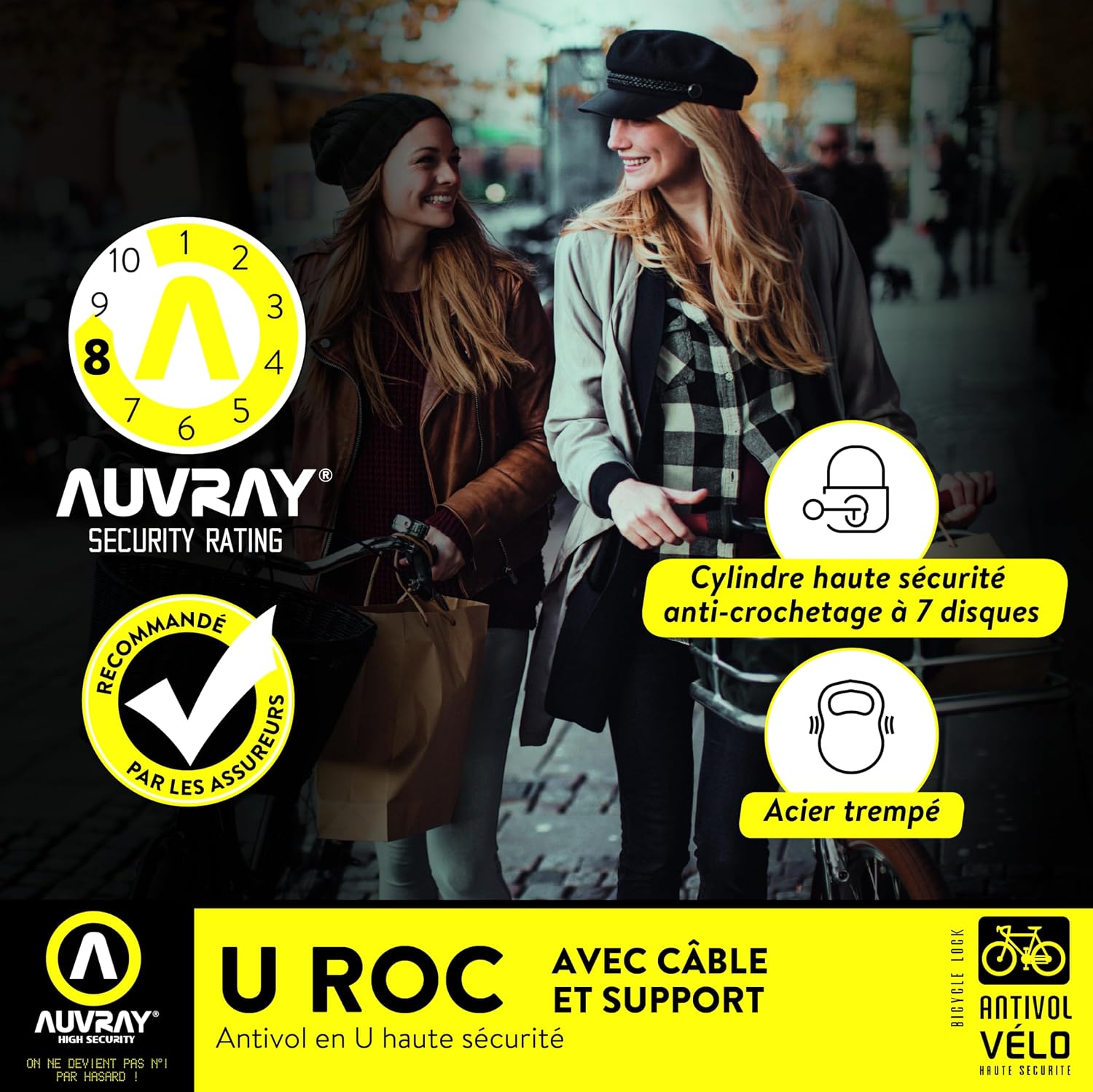 AUVRAY U ROC Art — Antivol vélo U + câble 180 x 245 mm – Image 3