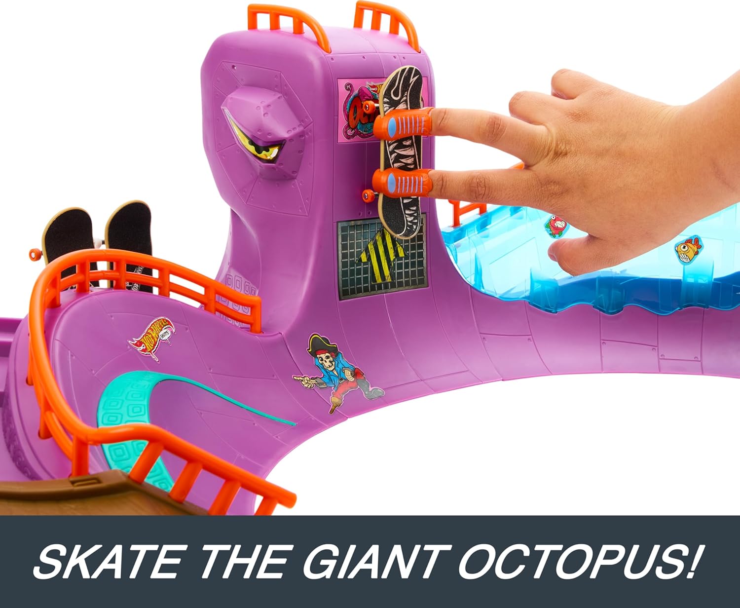 HOT WHEELS Skatepark Octopus — Coffret avec Fingerboard – Image 2