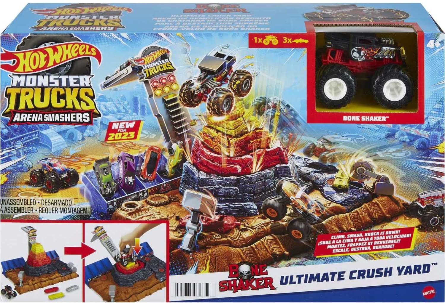 HOT WHEELS Monster Trucks Arena Smashers — Coffret Bone Shake – Image 5
