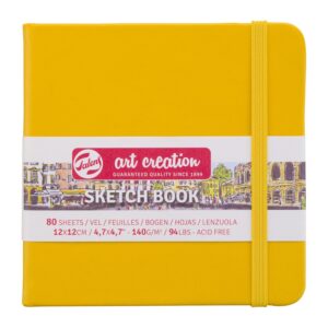 Talens Art Creation Carnet de croquis 80 feuilles 12 x 12 cm Jaune doré