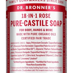 Dr. Bronner's - Pure Castile Liquid Soap Rose 475 ML