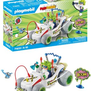 Playmobil 71633 Chercheur et Kart Funstars - Comprend Un Personnage, Un Kart avec Moteur rétractable Ainsi Que des Accessoires - Dès 4 Ans