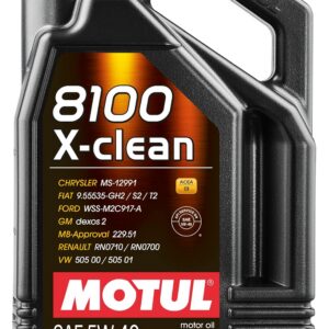 Motul 8100 X-Clean 5W40 5L Huile 8100 X-Clean+ Huile 5W40 5L Noir