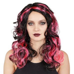 P'TIT CLOWN - Perruque Sorcière Femme - Cheveux Synthétiques - Parfaite pour Déguisement d'halloween, Carnaval, Fêtes Costumées et Évènements à Thème