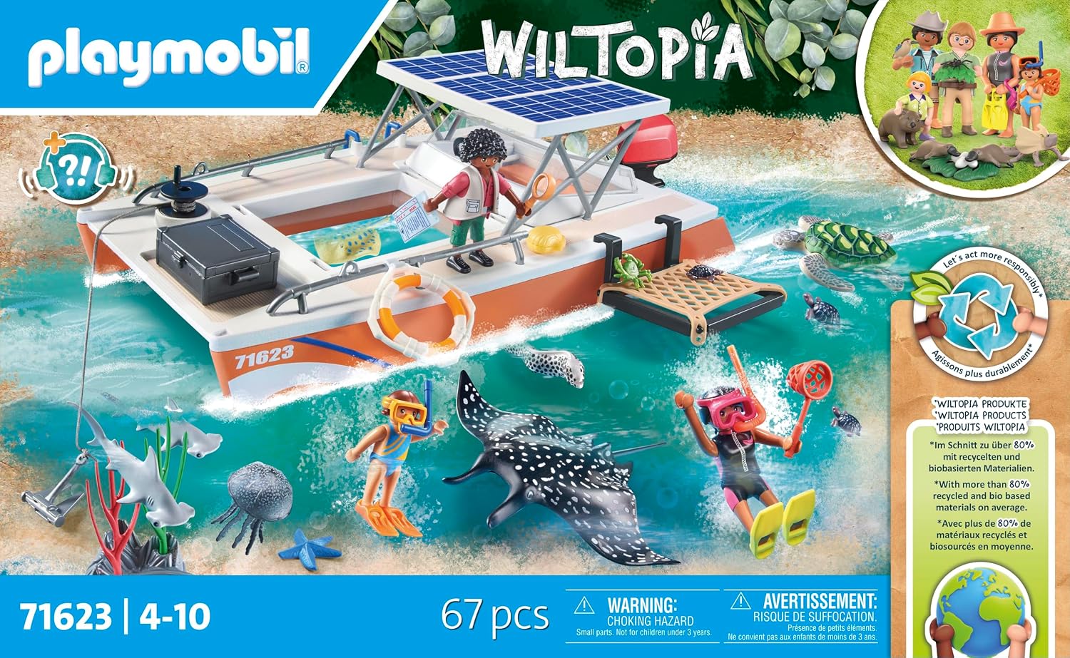 PLAYMOBIL Wiltopia 71623 — Bateau de surveillance des récifs – Image 3