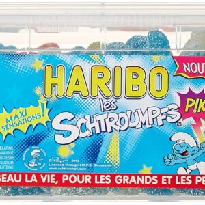 HARIBO - Les Schtroumpfs Pik - Bonbons Piquants Sans Colorants Artificiels - Boîte de 210 Bonbons