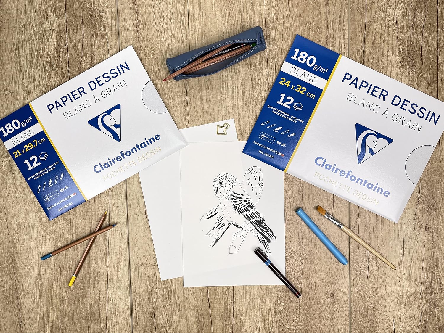 CLAIREFONTAINE — Pochette dessin scolaire A3 10 feuilles 224g – Image 4